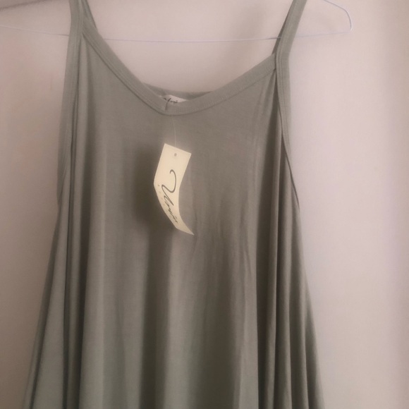 ❤️NWT Urim Asymmetrical Maxi Dress Light Green Size M - Picture 3 of 7